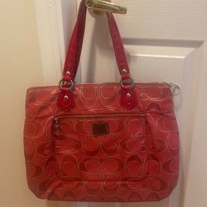 Authentic Coach Purse, pink, great condition, rarely used.